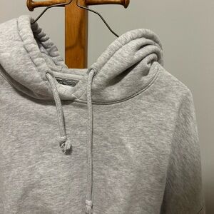 TNA Gray Hoodie Cropped with Drawstrings